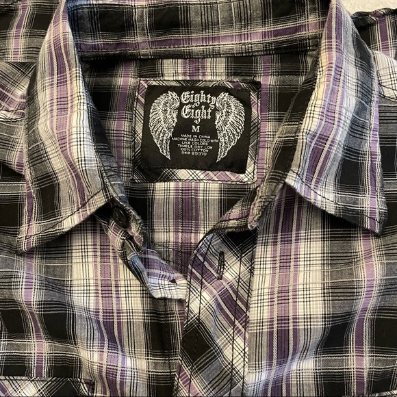 Eighty Eight Flannel Button Up Shirt. Size M. - Picture 6 of 6